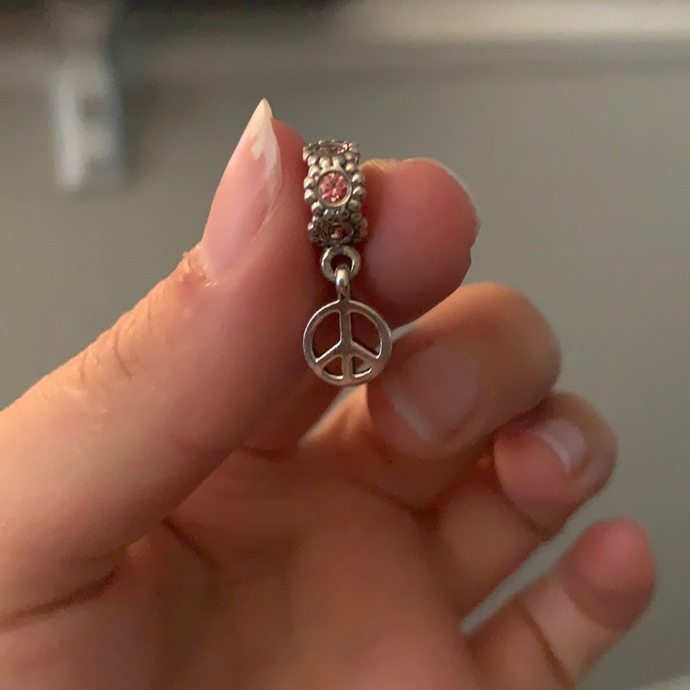 Pandora peace sign dangle charm